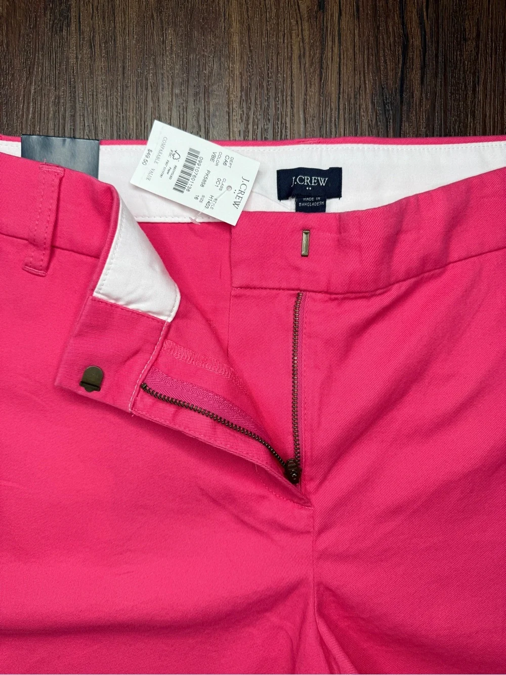 J. Crew Bright Pink Tailored Chino Shorts